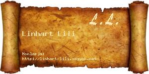 Linhart Lili névjegykártya